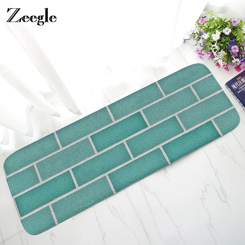 Zeegle 3D Stone Doormat Entrance Floor Mat Kitchen Carpet Bathroom Carpet Outdoor Non-slip Rug Home Decor Living Room Carpet