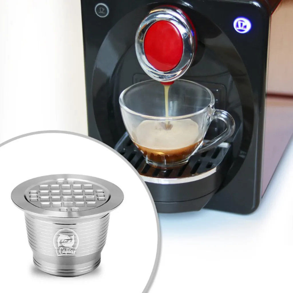 Многоразовая капсула для кофе Pod Nespresso Многоразовые Экологичные для кофе капсулы из нержавеющей стали фильтры для кофе и тамперов оптом