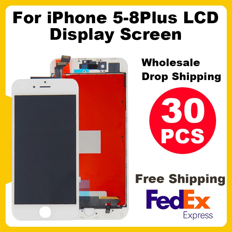 ЖК-экран AAAA ++++ 30 шт./лот для iPhone 5 5s 5C SE 6 6P 6S 6SP 7P 8Plus дигитайзер с сенсорным экраном