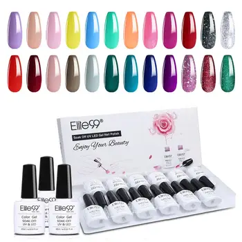 

Elite99 24 / 12 Pieces Gel Nail Polish Gift Box Set 10ml Macaron Color Gel Varnish Nail Art Manicure Semi-permanent UV Varnish