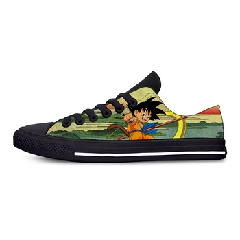 

Men's Casual Shoes Japanese Anime Dragon Ball Z Goku Funny Fashion Cool Canvas Shoes Low Top Harajuku Breathable Men Women