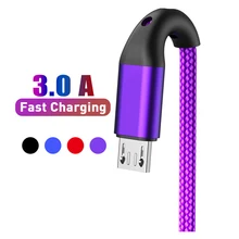 

New Charging Cable USB Type-C Cord Fast Charger Data Wire Braided Nylon Mobile Phone Cable Accessory