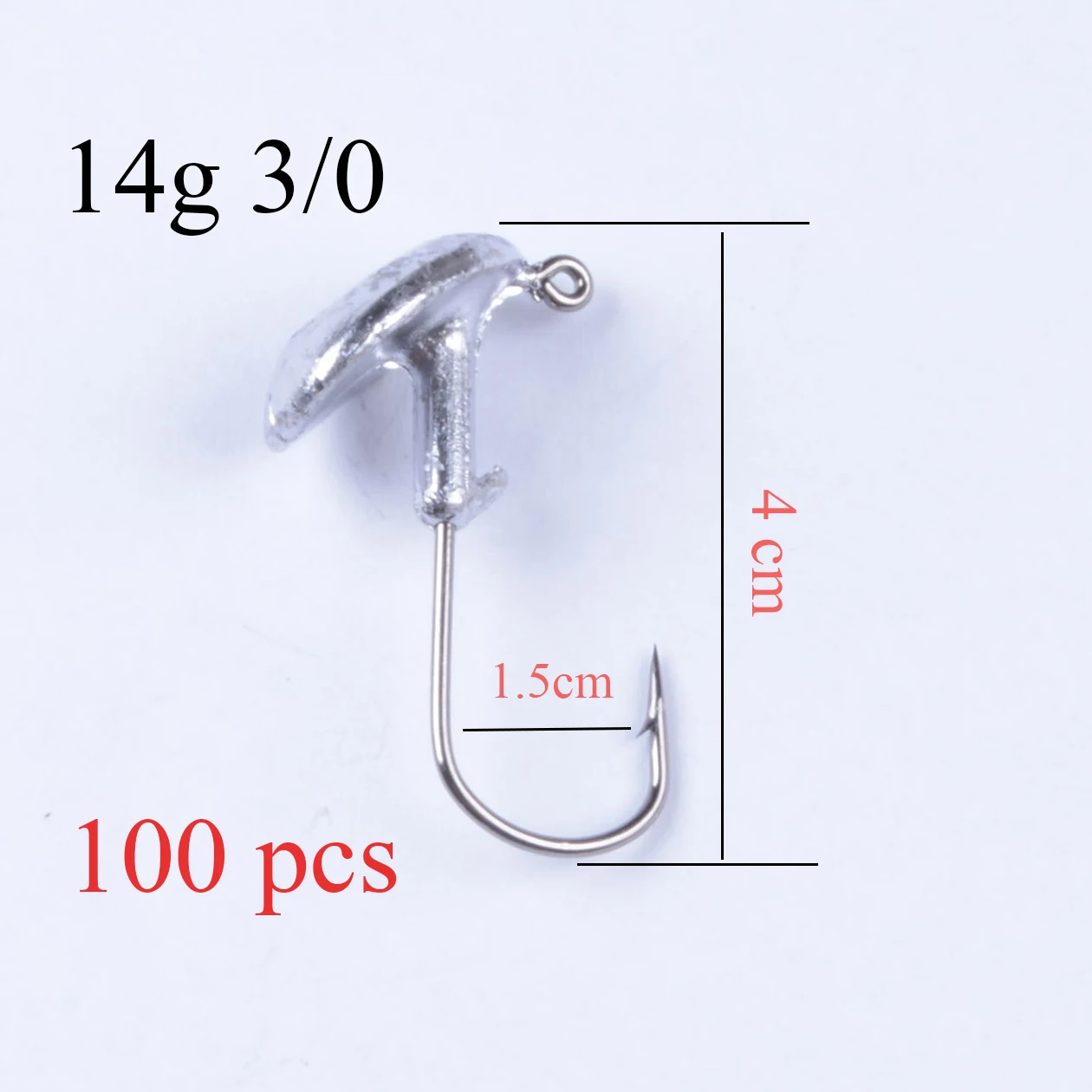 14g 100pcs 100 шт/партия прыжок джиг голова рыболовный крючок 3,5 г 5 г 7 г 10 г 14 г тумблер анти-висячая трава грузило для рыбалки крючки для мягкой приманки снасти - Цвет: 14g 100pcs