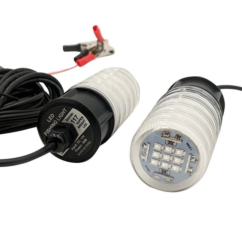 12V Led зеленый подводный погружные для рыболова ночной рыбалки светильник 10 Вт 117