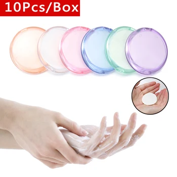 

10Pcs/Box Portable Disinfected Foam Soap Paper Sterilizated Paper Sheet Hand Washing Body Bath Scented Slice Skin Care Supplies
