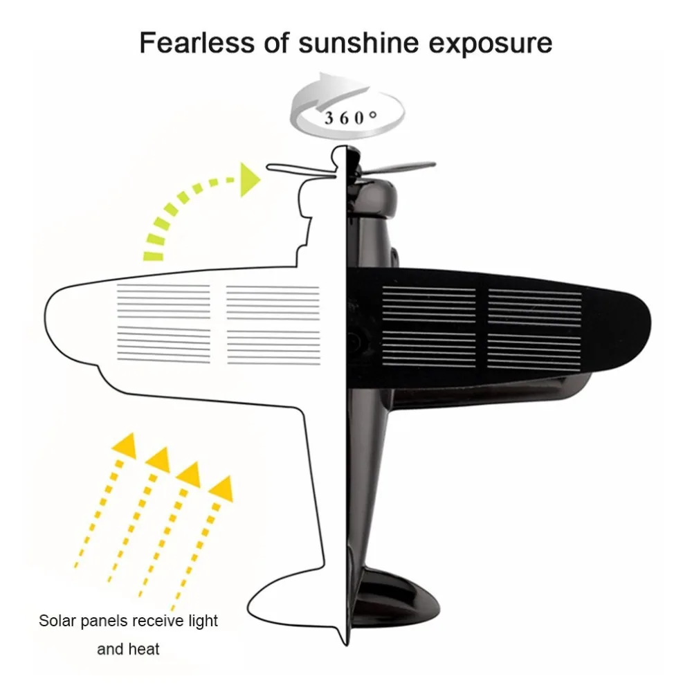 3 цвета, украшение для автомобиля, ароматерапия, украшение-Самолетик, нескользящий коврик, сплав, солнечная энергия, вращающаяся модель самолета, украшение
