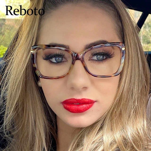 Fashion Brand Reading Glasses Women Overside Square Transparent Optical Glasses  Frames Female Retro Prescription Glasses Clear - AliExpress