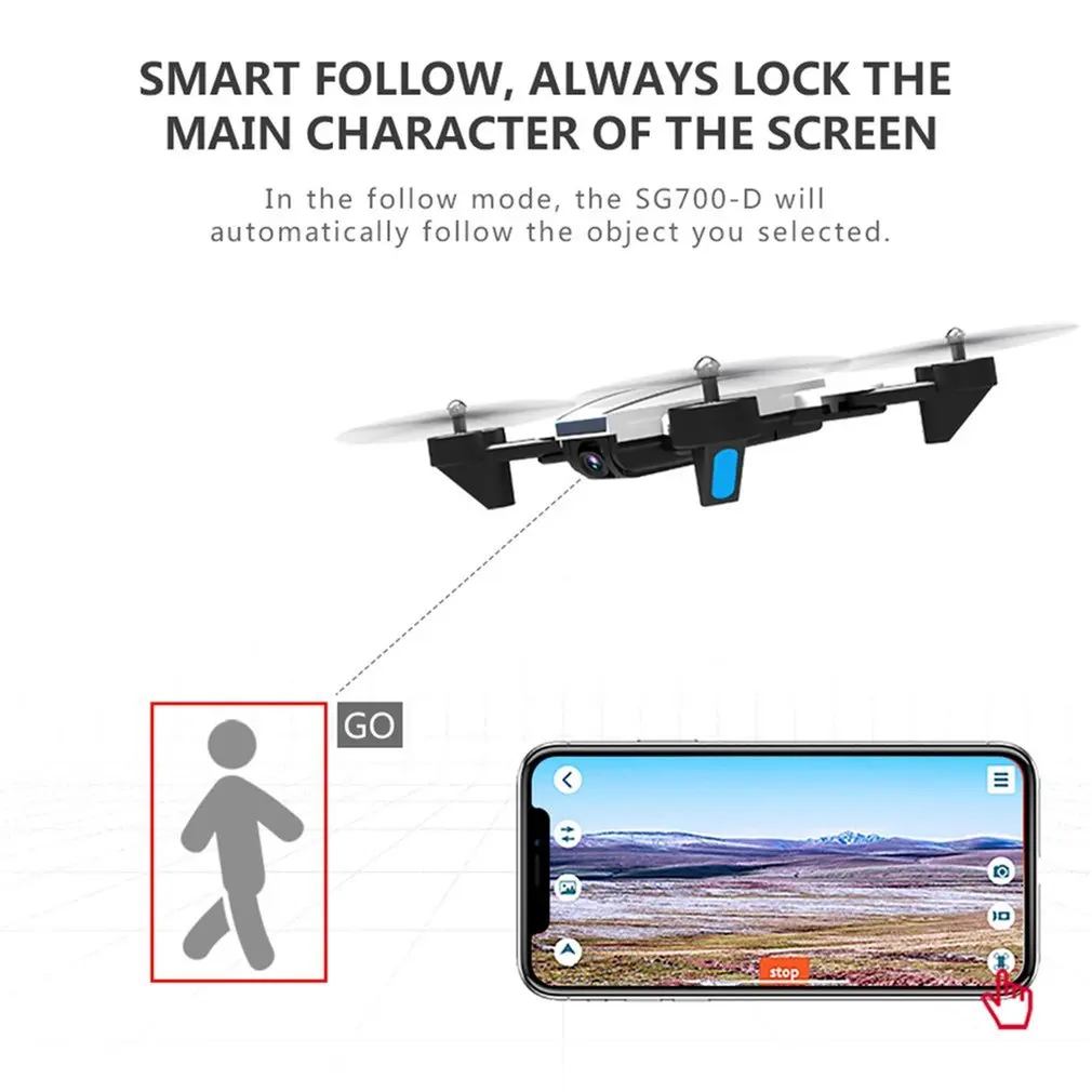 SG700-D RC вертолеты камера Дрон GPS Дрон с 4K Вертолет камеры с камерой 2,4G оптическое положение потока Дрон камера