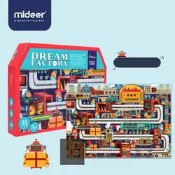 Mideer детские игрушки-головоломки растровые карты Move Big 3Y + креативная безопасная образовательная бумага 35 шт. игрушки для детей