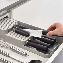 Кухонный ящик Органайзер лоток ложка столовые приборы и резак разделительная Отделка Коробка для хранения столовые приборы Кухонный Контейнер для хранения