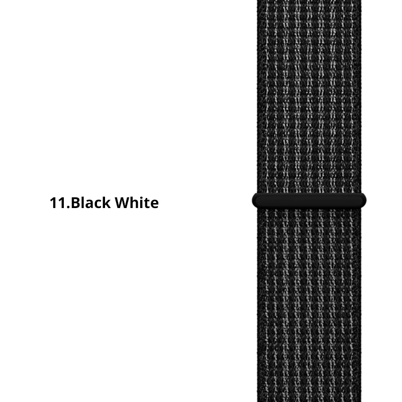 Нейлоновый ремешок для часов B57 для samsung Galaxy 42/46 мм gear S3/sport/S2 Classic 22 20 мм ремешок для часов нейлоновый спортивный ремешок - Цвет ремешка: black white