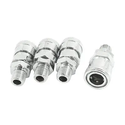 

4pcs SM20 1/4PT Male Threaded Alloy Pneumatic Air Quick Coupler Coupling