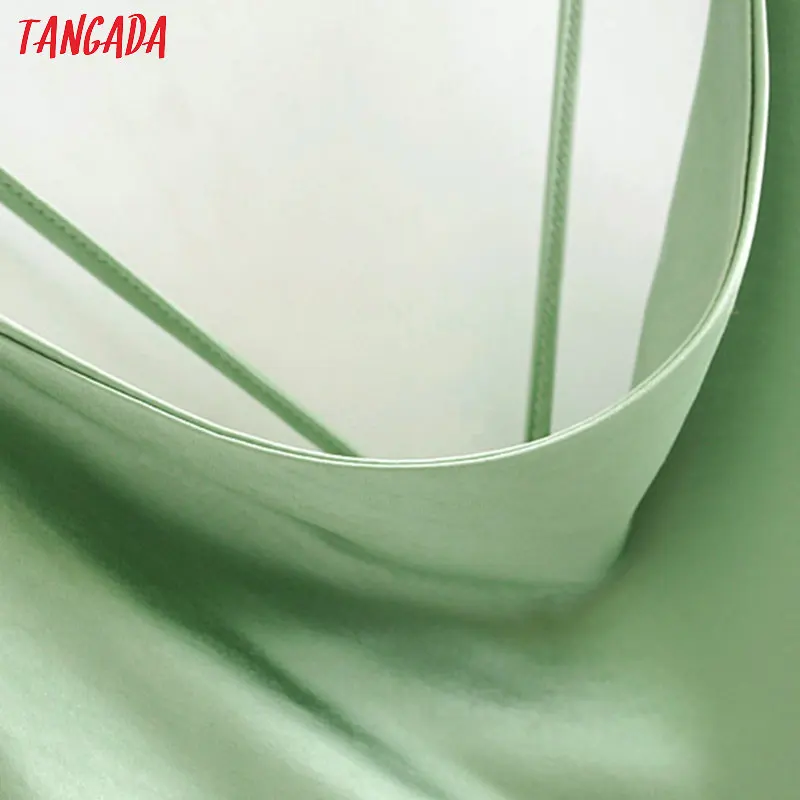 Tangada, модное женское однотонное мини-платье, сексуальный ремень, регулируемое, без рукавов, женское тонкое платье с открытой спиной, Vestidos 3H267