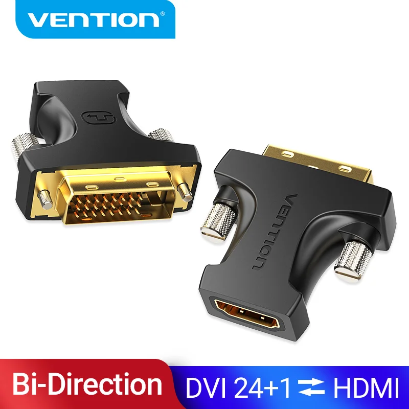 Vention DVI Ke Adaptor HDMI Dua Arah DVI-D 24 Jantan Ke HDMI