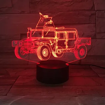 

Armor Vehicle 3D LED Night Light 7 Color Changing Lamp Room Decoration Action Figure Toy For Birthday Christmas Gift