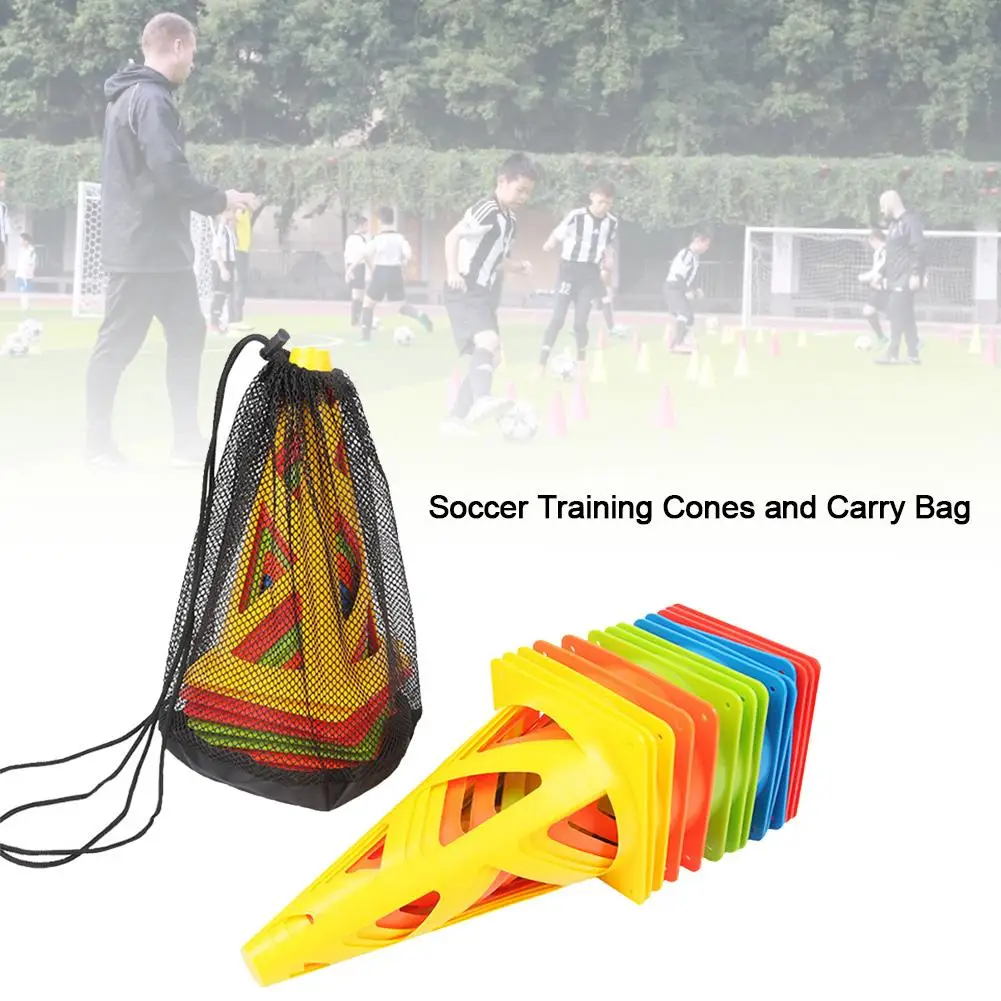 

10PCS Durable Sports Skating Football Ccer Training Cones Hollow Durable Windproof Collapsible Soccer Cones For Kids Adults