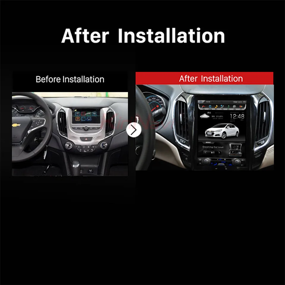 Автомагнитола KiriNavi в стиле Tesla с вертикальным экраном 10 4 дюйма 1 Din Android 9 0 Gps