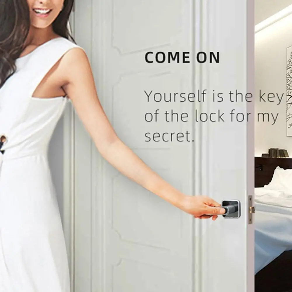 

E31 Digital Intelligent Biometric Fingerprint Lock Keyless Smart Door Lock Fingerprint+Password Unlocking 2 Ways