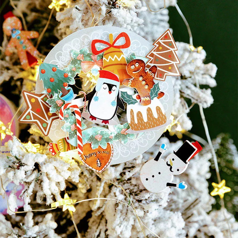 45 шт./кор. Счастливого Рождества Стикеры милые Санта Клаус Лось Стикеры Kawaii Decoractive Стикеры дневник в стиле Скрапбукинг стикер для канцелярских товаров