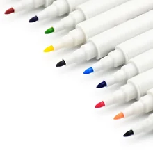 12 шт цветов, набор ручек для рисования, чернила на водной основе, белая доска, нейлон, двойные головки, перманентные, стираемые, художественные школьные принадлежности