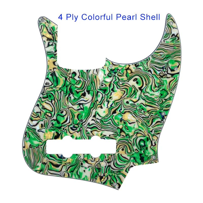 colorful pearl shell Pleroo гитарные части заказное качество накладки для США Винтаж 1974 джаз бас Стиль гитары накладки царапины пластины - Цвет: colorful pearl shell