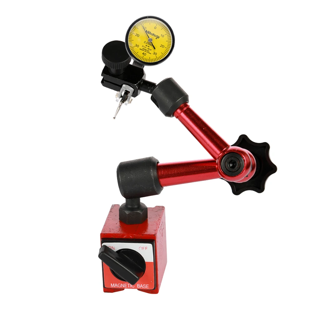 Dial Indicator Gauge Dial Indicator Holder Dial Indicator Mini Waterproof Leverage Dial Indicator Shockproof Magnetic Stand Base Holder 0.01mm