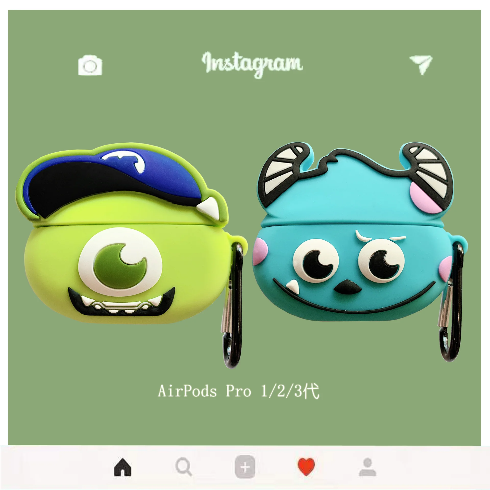 

3D Mike James Silicone Case for Airpods Pro Cute Bluetooth Earphone Case for Airpod Pro Cover for Air Pods Pro 3 with Keychain