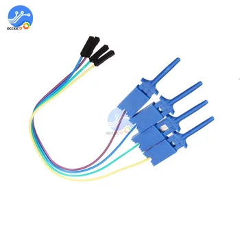 

4PCS 1 Pin Test Clamp Wire Hook Test Clip for Logic Analyzer Electronic Components Supplies High quality