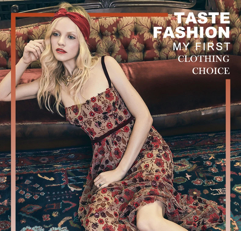 EASYSMALL, женское платье, модное, праздничное, высокого класса, Vestidos, вечерние, эксклюзивные, красные цветы, уличная одежда, платья с высокой талией