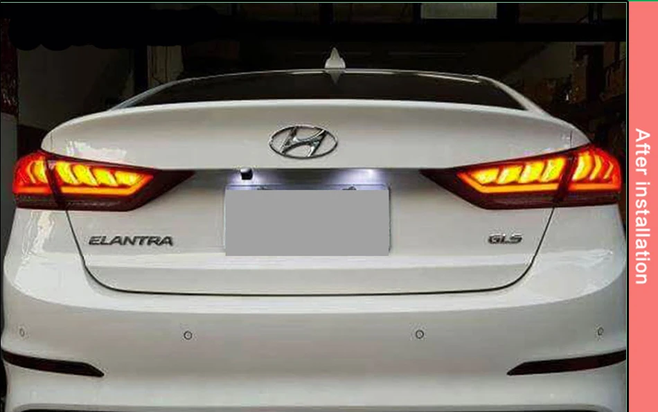 Автомобильный стильный задний светильник s для hyundai ELANTRA задний светильник s светодиодный задний светильник светодиодный задний фонарь DRL+ тормоз+ Реверсивный динамический сигнал поворота