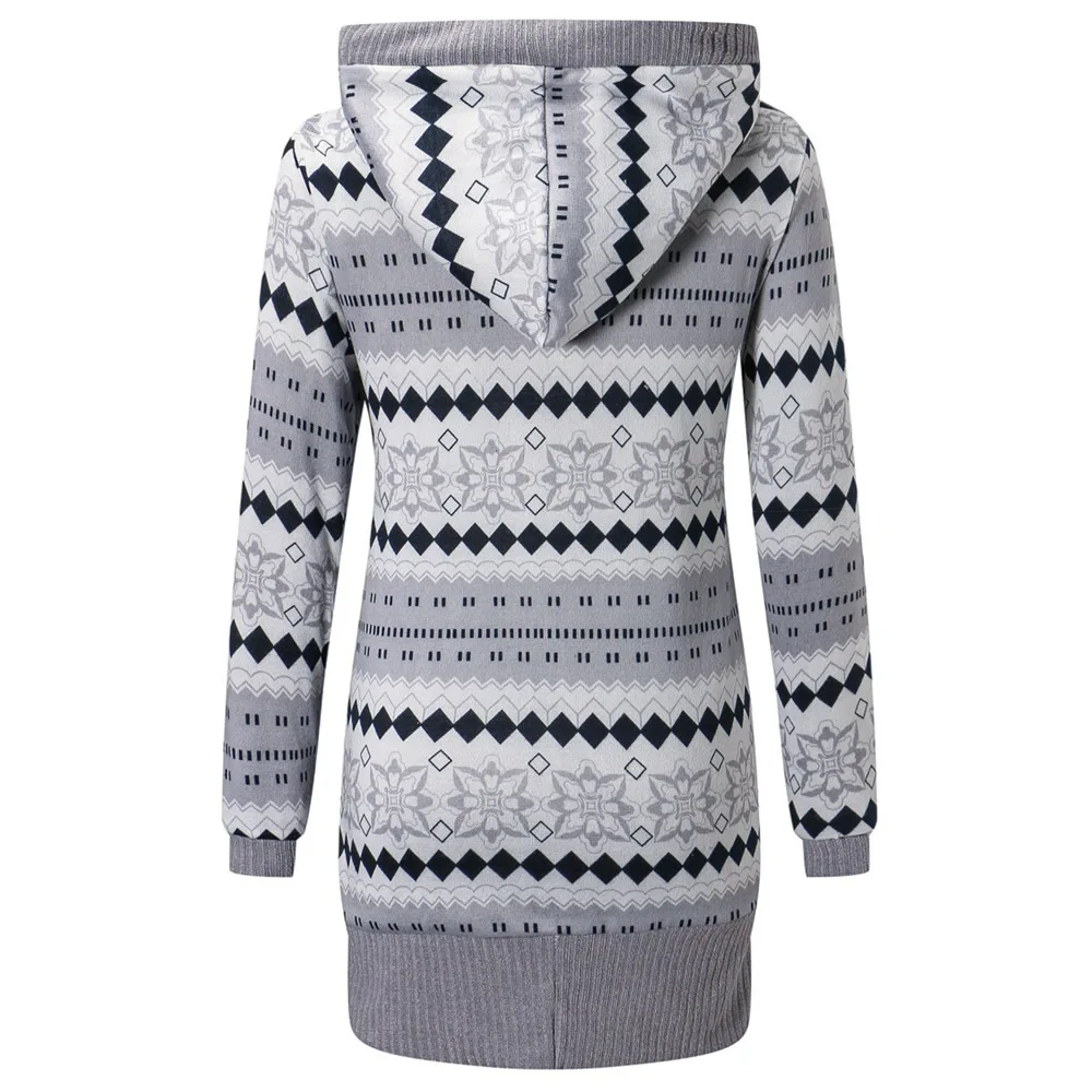 Новая осенняя и зимняя повседневная женская толстовка средней длины размера