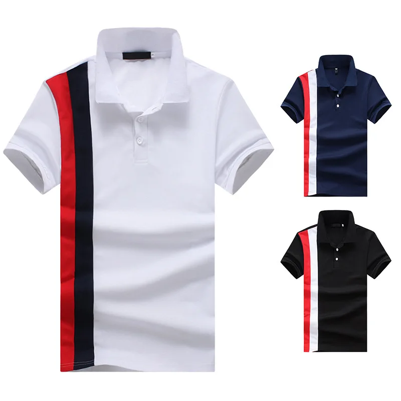 Polo shirt men jersey Short sleeve High Quality casual polo New spell color breathable Male Summer cool polo homme
