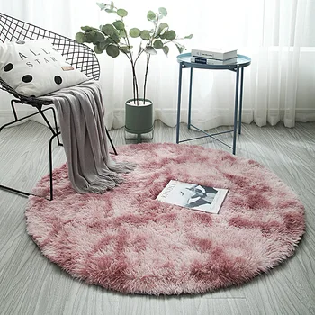 

Nordic ins wind round carpet thick sponge baby anti-fall mat bedside carpet thick soft skin-friendly non-odor child crawling rug