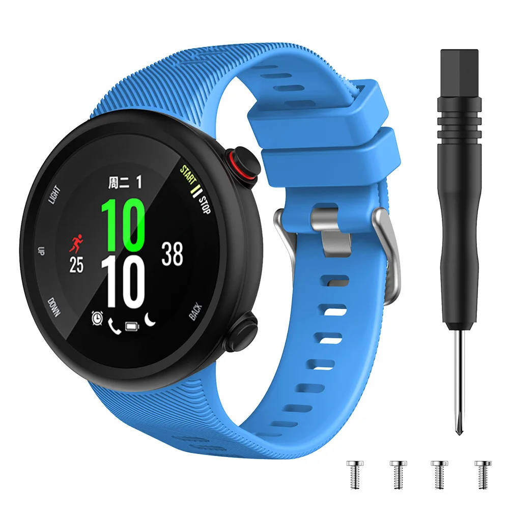 Силиконовый браслет для Garmin Forerunner 45 S, спортивный сменный ремешок для часов Garmin Forerunner 45, умный ремешок для часов