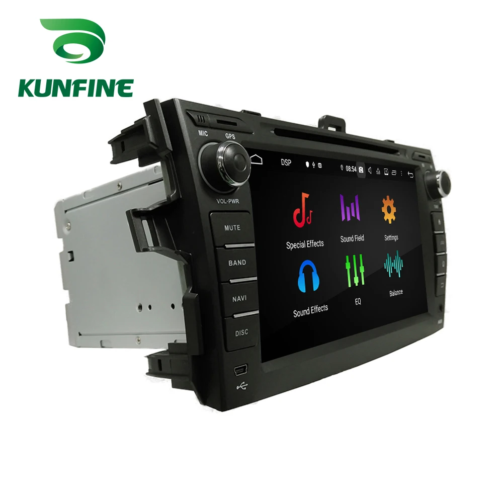 Excellent Android 9.0 Octa Core 4GB RAM 64GB ROM Car DVD GPS Navigation Multimedia Player Car Stereo for Toyota Corolla 2006 -2011 Radio 6