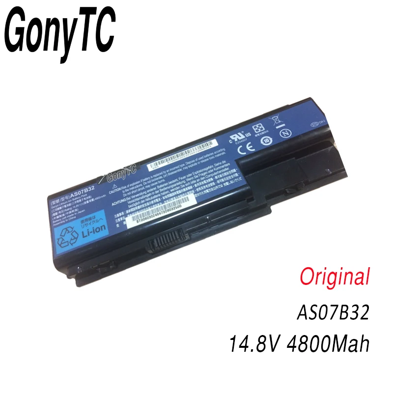 GONYTC 71wh 8 оригинальная ячеечная AS07B32 Батарея для Аккумулятор для ноутбука 5920G AS07B41 AS07B42 AS07B51 AS07B52 AS07B61 AS07B71 AS07B71 - Цвет: Black