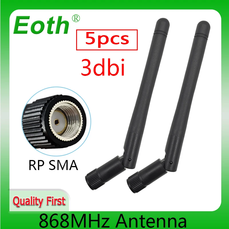 EOTH 5 шт. 868 МГц антенна 3dbi sma разъем 915 lora pbx iot модуль lorawan сигнальный приемник с