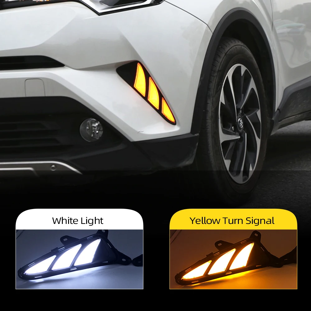 CSGJMY 1 комплект для Toyota CHR C HR 2016 2017 2018 2019 светодиодный дневного указатели поворота