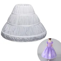 3 Hoops Cancan Children Flower Girl Petticoat Crinoline Underskirt Wedding Accessories For Flower Girl Dress 6