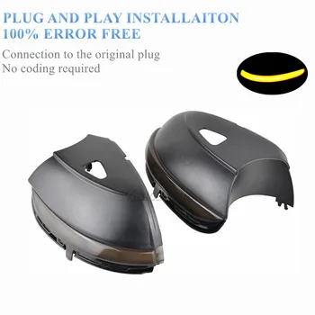 

For VW Passat B7 CC Scirocco Jetta MK6 EOS Beetle Side Indicator Blinker Dynamic Turn Signal LED Mirror Light