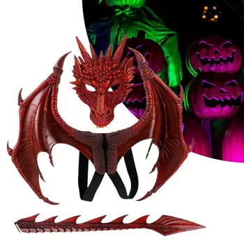 

Children's Dress Up Toys Dragon Faucet Wings Tail Cosplay Game Suit Halloween Gift Carnival Party Kids Cosplay Decoration Set