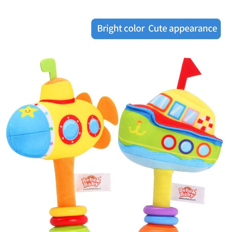 Bebe Dessin Anime Main Landau Barre Batons Saisir Peluche Nourrissons Marionnette Handbell Intelligence Boite En Bois Enfants Aliexpress