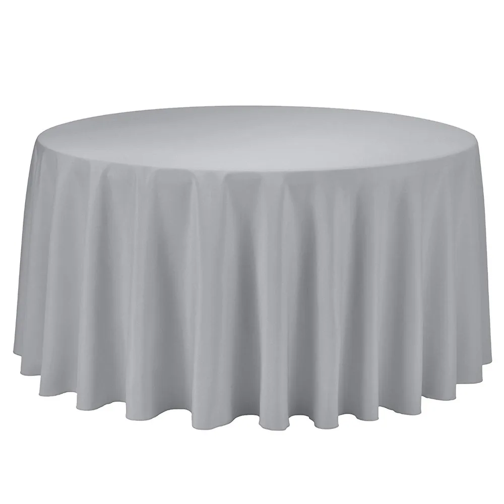 圆形银色桌布