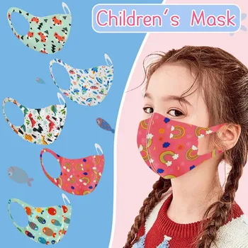 

Face Mask For Kids Colorful Fabric Dinosaur Print Anti-fog Haze Washable Mask Mascara Criança Proteçao Mascarilla Maseczka Child