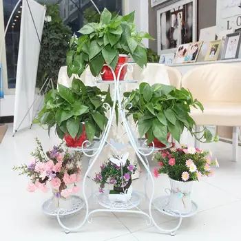 

Solid European Multilayer, Wrought Iron Flower Floor Living Room More Than Other Meat Flowerpot Shelf