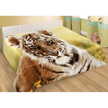 

Cover (plaid) fleece "STRIP (Tiger cub)"