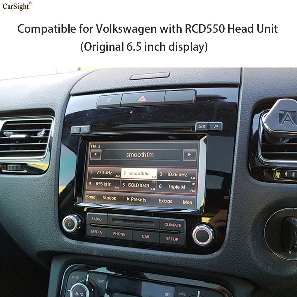 CarSight Wifi Wireless Apple Carplay for Volkswagen Touareg RCD550 2010-2017 6.5inch Android Mirror Car play Front / Rear Camera |