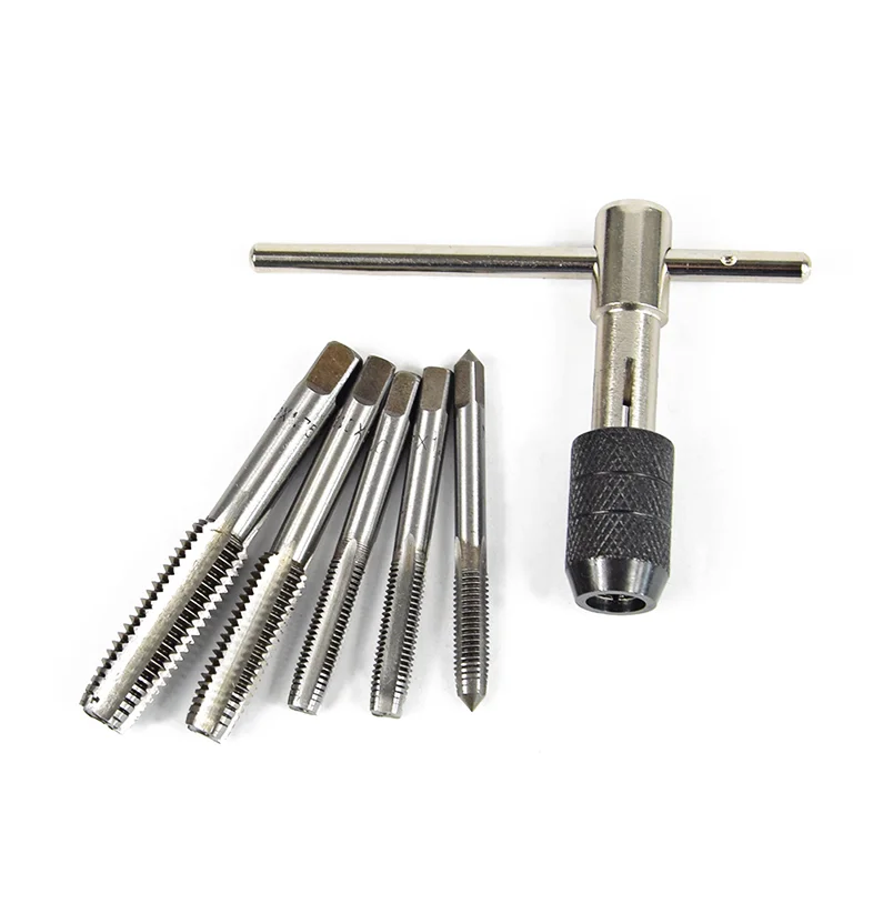 Tap Wrench  Set ScrewT-shaped Wrench Threading Tapping Hand Tool Kit
