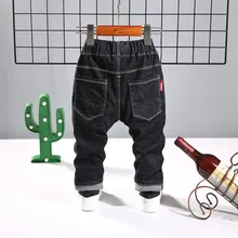 Детские ковбойские брюки в Корейском стиле для маленьких мальчиков г., Осенние ковбойские брюки ультра-стрейч со звездным принтом