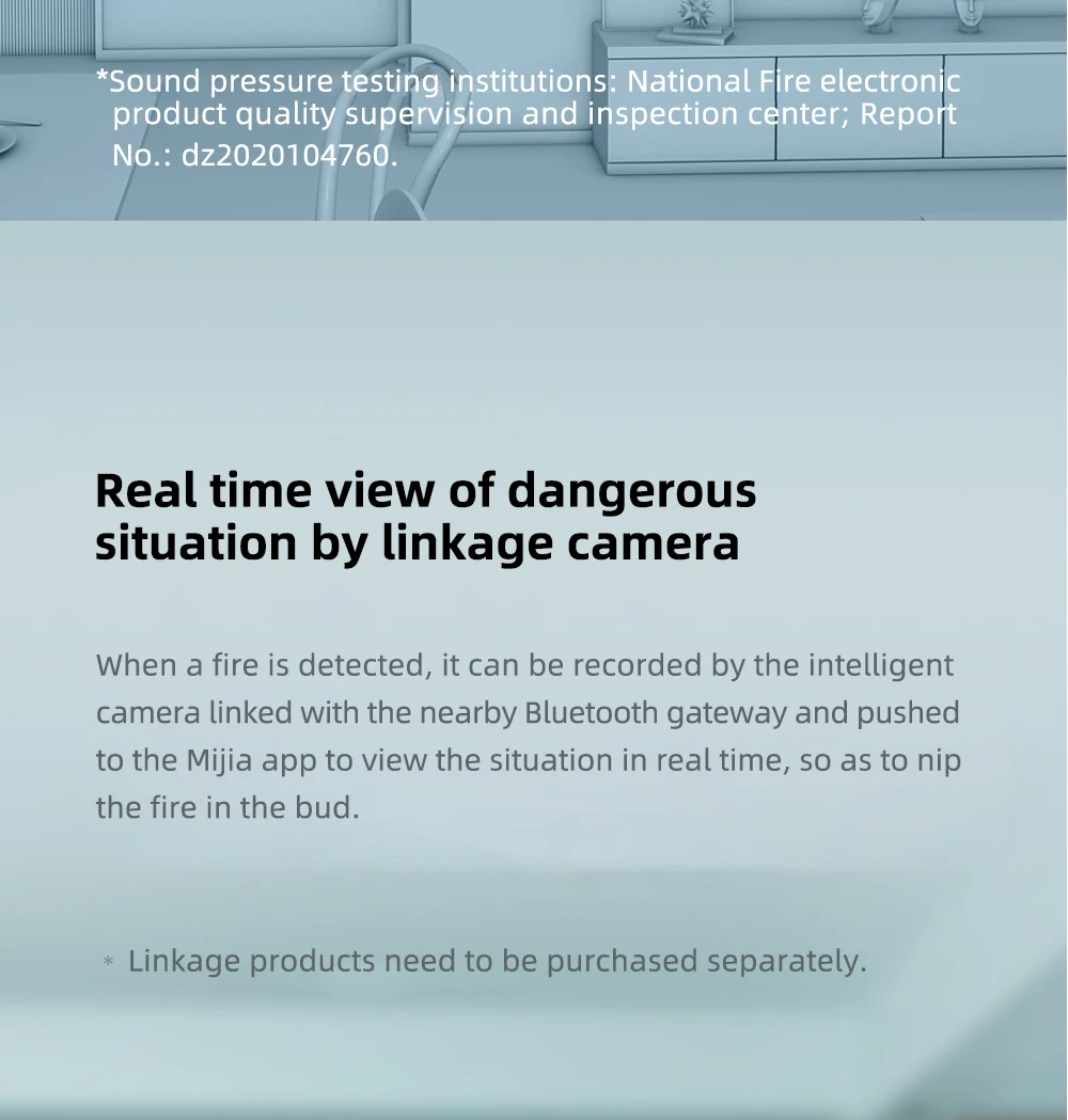 Xiaomi Mijia Honeywell Smoke fire sensor Alarm Detector Audible Visual Smoke Sensor Remote Mi Home Smart APP Control